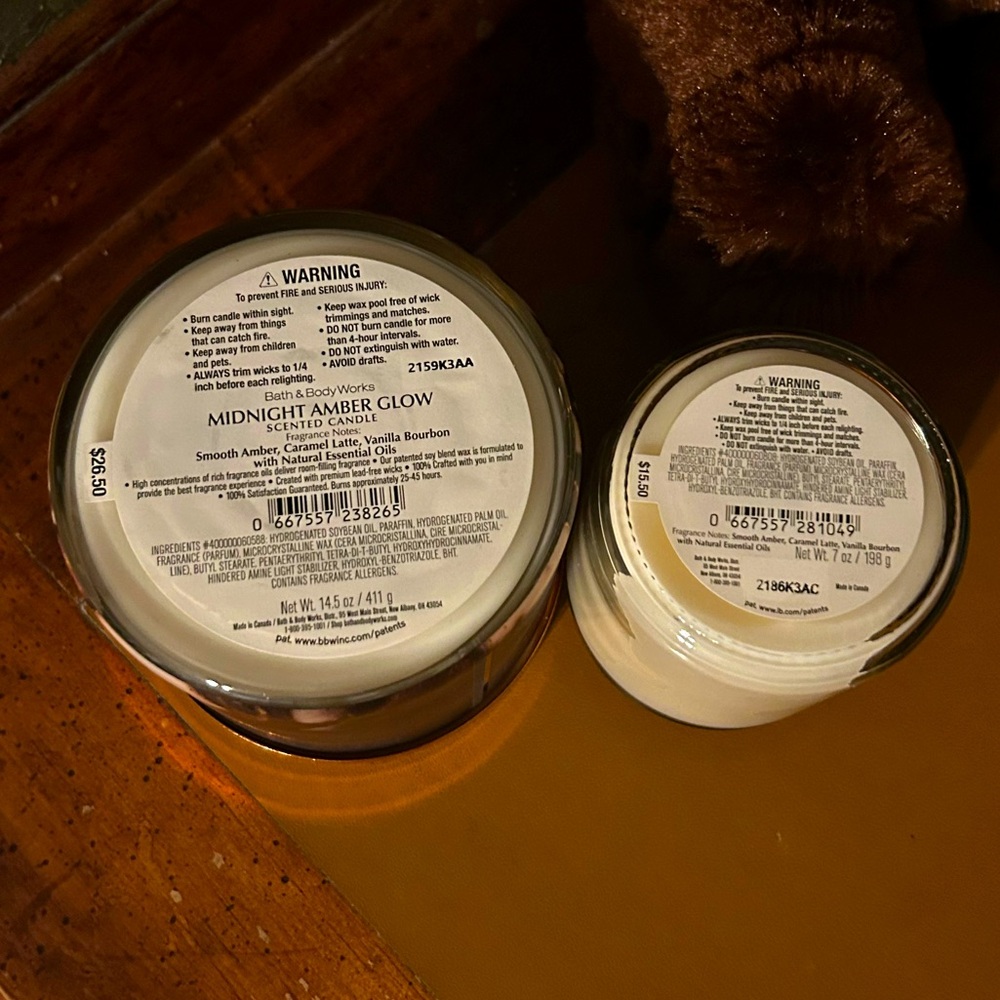 Bath & Body Works Midnight Amber Glow Candle Set - Picture 3 of 4